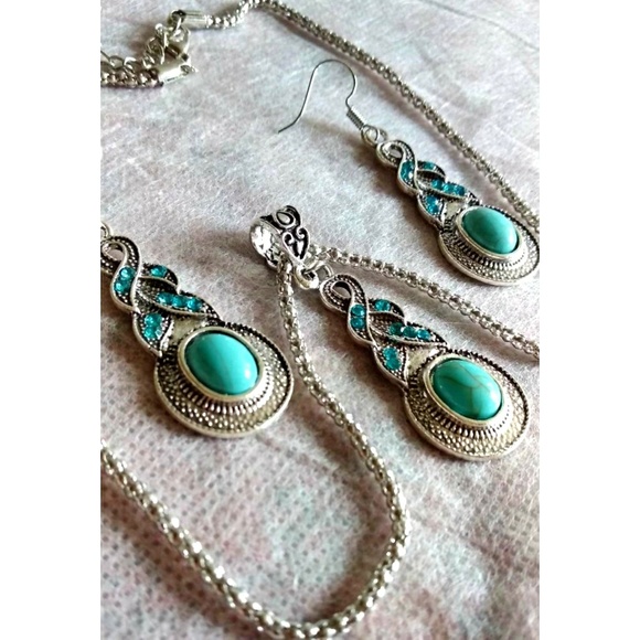 3pcs boho chic necklace & earrings set - Picture 4 of 11